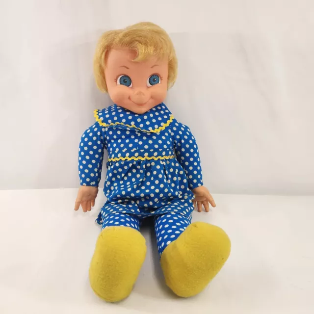 Mrs Beasley Doll Non Talking 20" Family Affair Cheryl Ladd Blue Polka Dot 1967