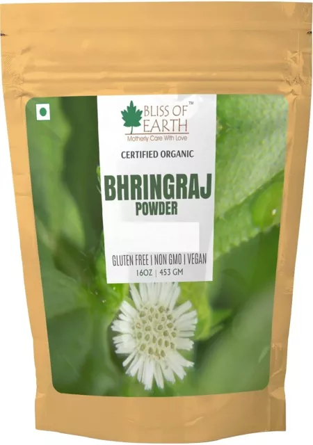 100% Pure Natural Bhringraj Powder 453GM Eclipta Alba Ayurvedic Powder