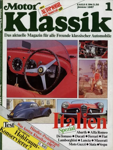 Motor Klassik 1987 1/87 Abarth Spider 207 Giulietta Spider Veloce Ducati