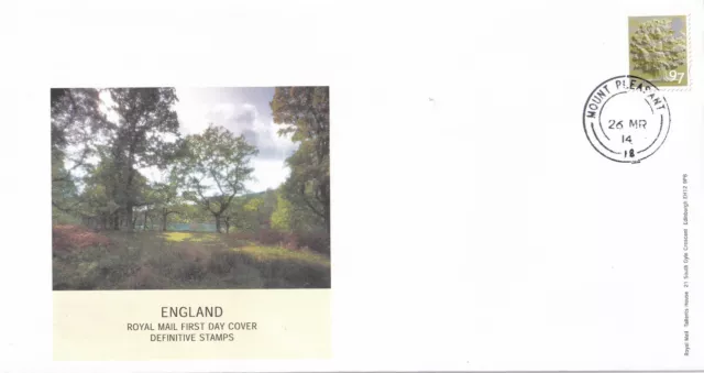 (45850) GB England FDC 97p Definitive Mount Pleasant 2014