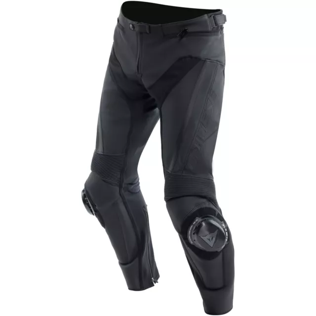 Dainese Uomo Pantaloni Moto 25 Corto Delta 4 - Racing di Pelle Nero-Nero