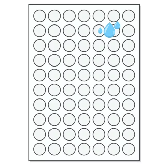 Folien Etiketten selbstklebend wetterfest - Sticker weiß transparent glasklar A4