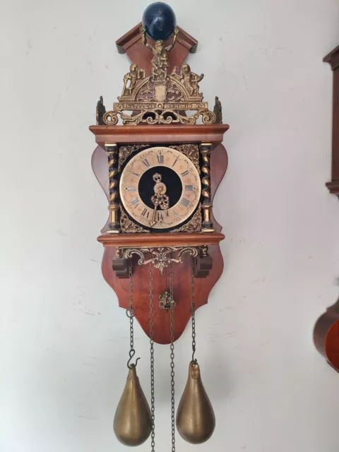 Dutch WUBA Warmink ZAANSE ZAANDAM Wall Pendulum Clock