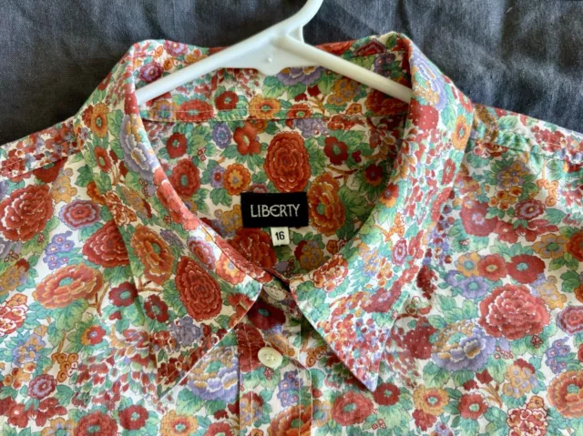 Liberty London “Elysian Day” Floral Shirt UK 16/US 12 GUC