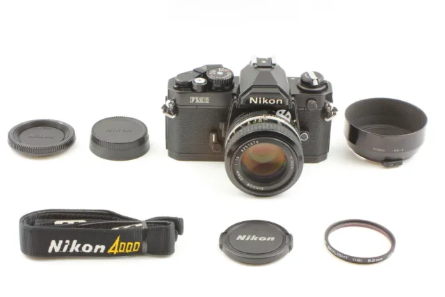 [N MINT Hood] Nikon New FM2 FM2N Black SLR Film Camera Ai 50mm f1.4 Lens JAPAN