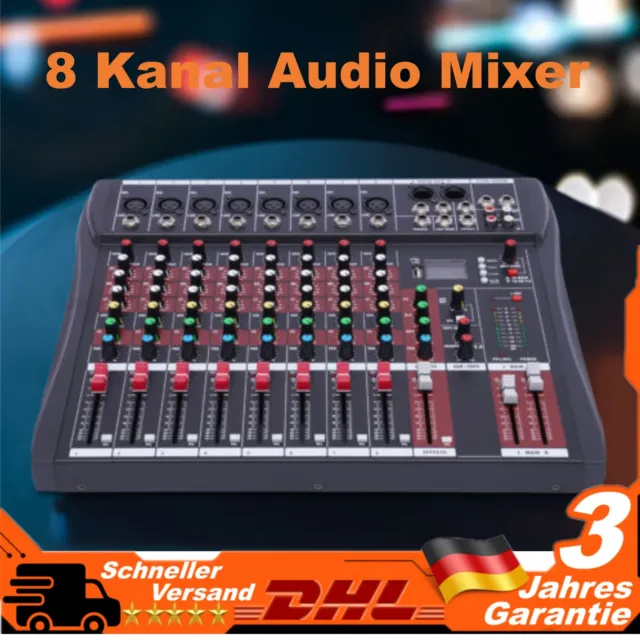 NUOVO mixer audio 8 canali, mixer con USB DJ per mixer audio digitale karaoke