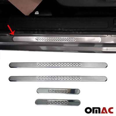 Car Chrome Door Sill Plate Cover for Ford Step Plate Cover Trim S. Steel 4 Pcs