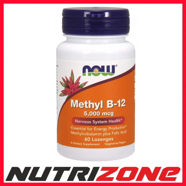 NOW FOODS METHYL B12 with Folic Acid 5000mcg Nervous System 60