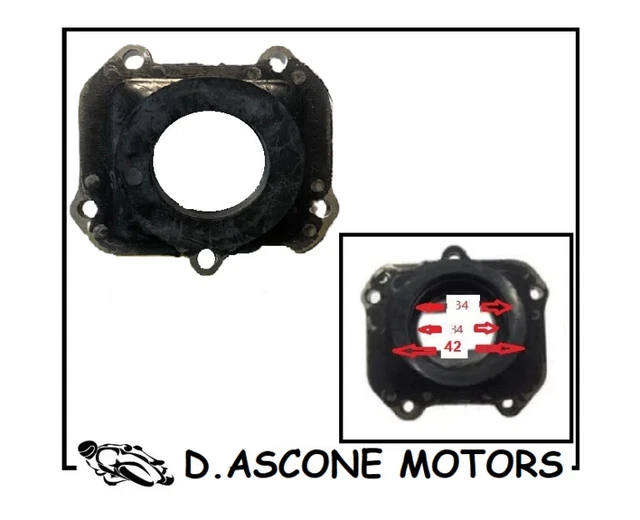 KIT COLLETTORE ASPIRAZIONE 34 CARBURATORE 28 APRILIA AF1 RED ROSE RS TUONO 125 - Foto 2