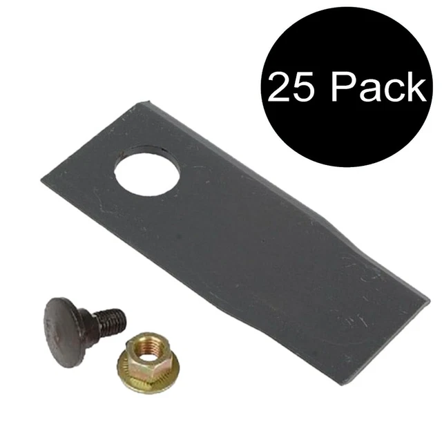 Set/25 RH Mower Blades-Bolts-Nuts Fits Kuhn FC301 FC303 FC352 FC353 Disc Mowers