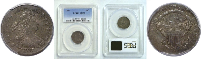 1807 Bust Dime PCGS AU-53