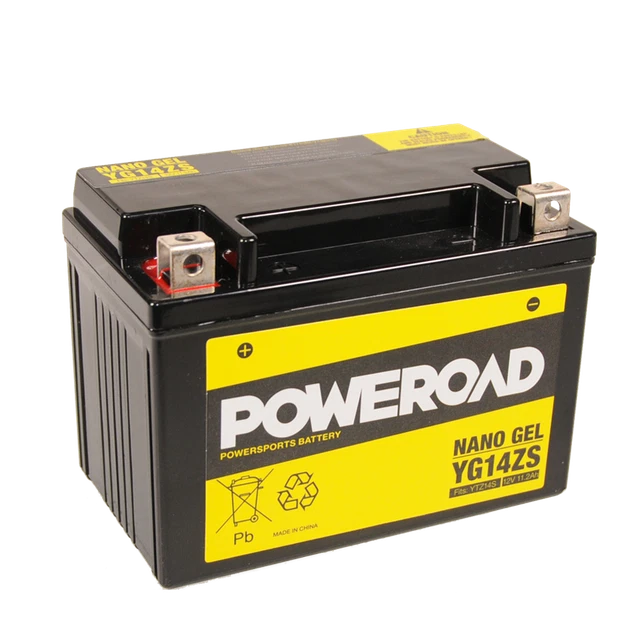 704064 POWEROAD YTX14-BS Gel Batterie Aprilia Buell Cagiva Gilera