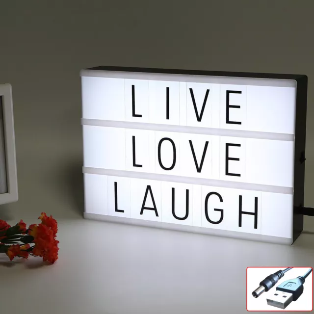 A4 A3 MagiGlow Cinematic Cinema Light Up Letter Box Sign Lightbox Message  Board