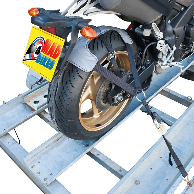 Moto 'Transport' Remorque Cravate Bas Sangle à Cliquet Système Pneu Réparation