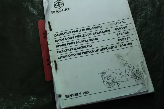 L3) 618188 Catálogo de Piezas de Repuesto piaggio beverly 250 ZAPM285 2004 Libro