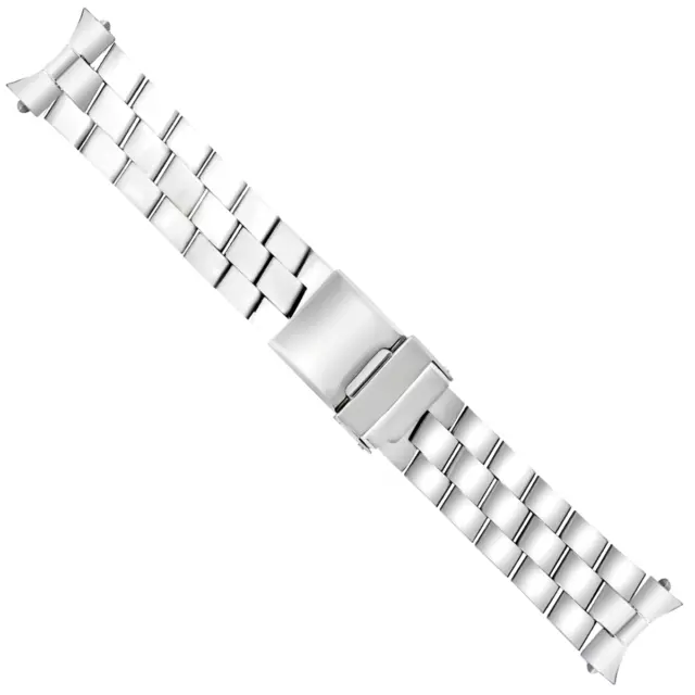 20Mm Watch Band Bracelet For Breitling Colt Ii Chronomat Chronograph Steel Shiny