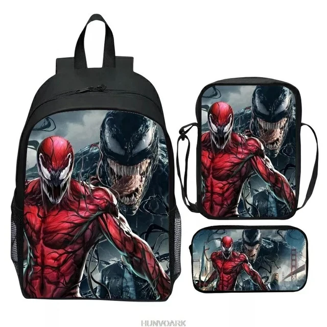 CARTABLE VENOM LOT de 3 piece 1 trousse 1 sac a dos et 1 sac bandouliere ecole EUR 59 90 PicClick FR