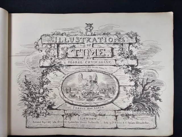 1874 Illustrations of Time By George Cruikshank OBLONG FOLIO First Thus Scarce