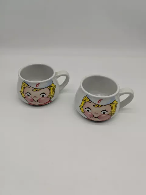 Campbell Kid Soup Mugs 12oz Vintage 1998 lot of 2