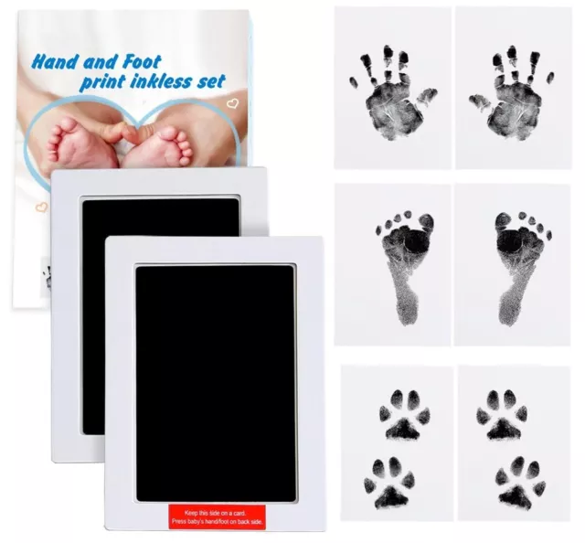 XL Size Baby Handprint & Footprint Kit,Inkless Print Kit Safe Non-Toxic for Baby