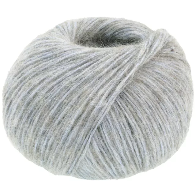 Wolle Kreativ! Lana Grossa - Puno Due - Fb. 36 hellblau grau 50 g