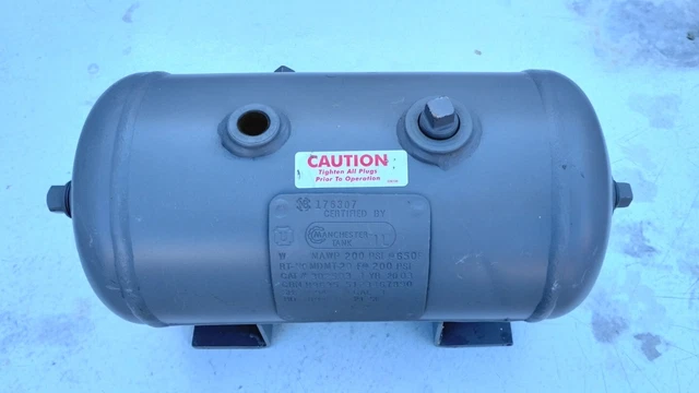 Manchester 3 Gal 200 PSI Universal Horizontal Air Receiver Tank