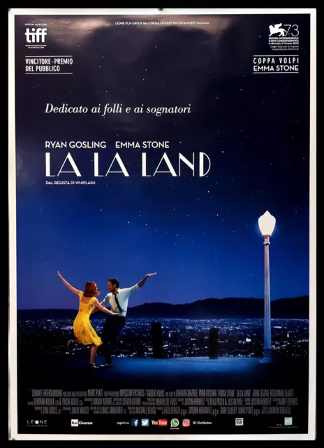 2016 * Poster Soggettone Cinema "La La Land - Emma Stone, Ryan Gosling" Musical