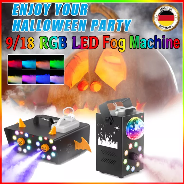 Nebelmaschine Rauch Fernbedienung Bühne DJ RGB LED 700/1500 W Party Bühneneffekt