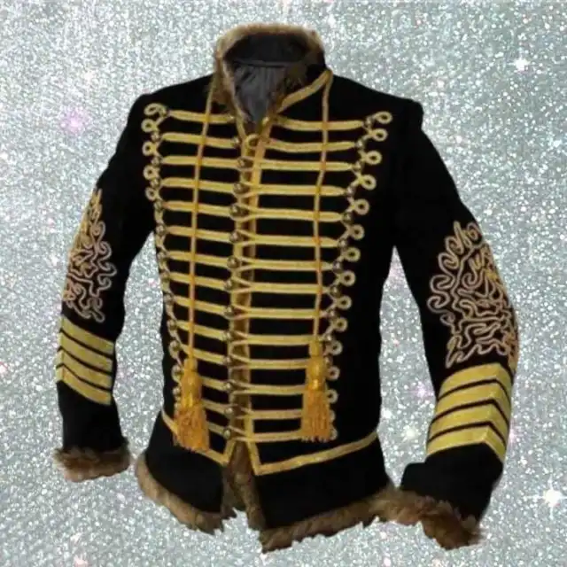 Mens Military Napoleonic Hussar Jacket Tunic Pelisse Jimi Hendrix Hussar Jacket