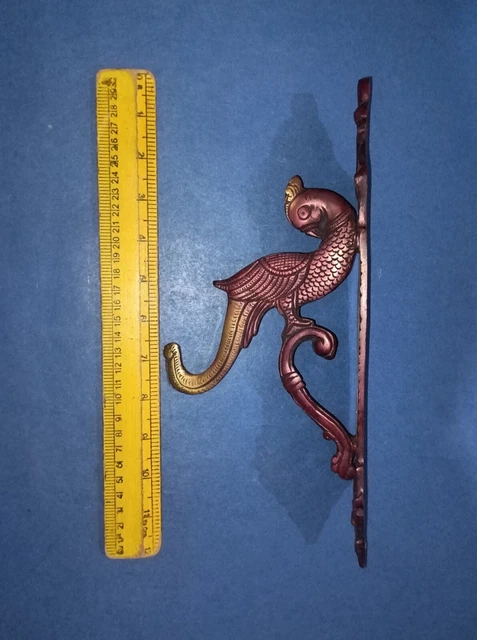 Brass Parrot Wall Hook Bird Art Wall Hanging Bracket Garden Lantern Holder HK569