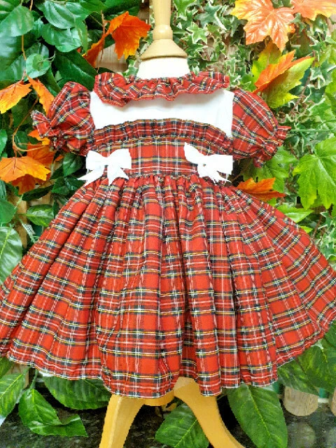 Dream 0-8  Years  Baby Girls Xmas Tartan Twirly Skirt Traditional Dress