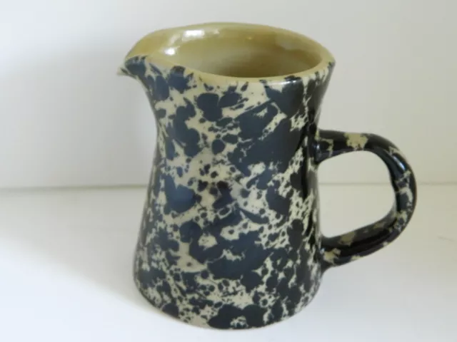 Bennington Potters Pottery Vermont Small Black & Tan Agate Pitcher