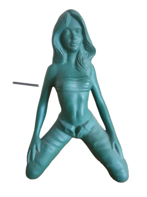 Frauenstatue Skulptur grün Mädchen 30cm