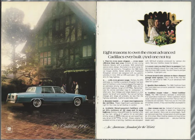 1980 CADILLAC Fleetwood Brougham 2-page advertisement, FLEETWOOD print ad