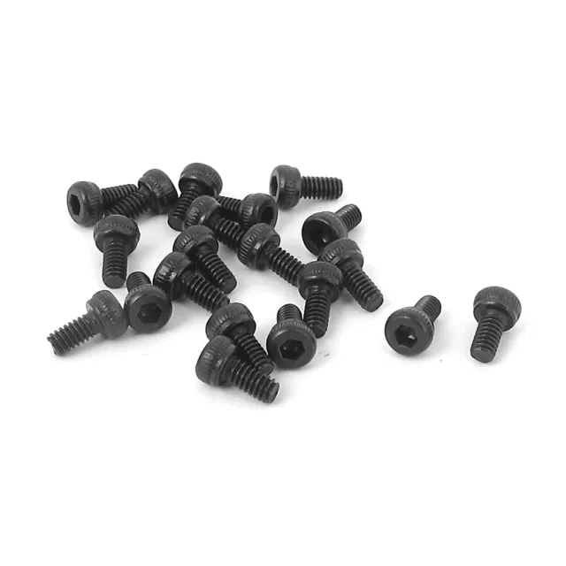 20pcs M2x4mm Acier allié 12.9 Bouchon creux hex tête Métrique Boulons Vis DIN