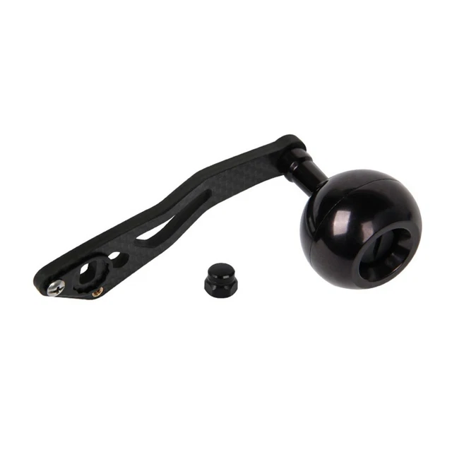 2 Poignées De Moulinet De Pêche 95 Mm – Noir – Aluminium – Pour Abu, Daiwa, Shimano – NEUF