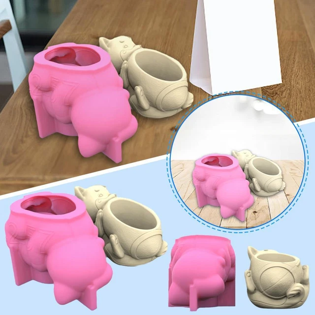 Molde de silicona para jarrón en forma animal