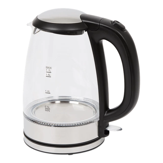 Bouilloire électrique Sans Fil DomoClip DOD140 - Capacité 1,7 L, Filtre Anti-calcaire, Arrêt Automatique (blanc/noir)