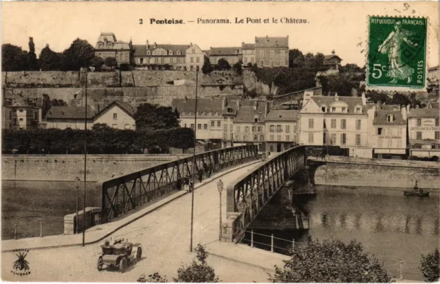 CPA Pontoise Panorama, Le Pont et le Chateau FRANCE (1332649)