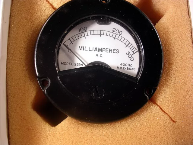 Vintage WESTON 2524 MILLI AMPERIES AC Meter Measures 0-300