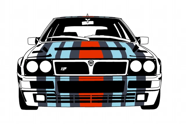 toile tableaux pub voiture ancienne 50x70 cm