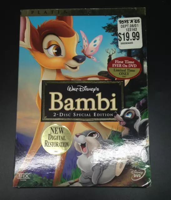 Bambi (DVD, 2005, 2-Disc Set, Special Edition/Platinum Edition) New