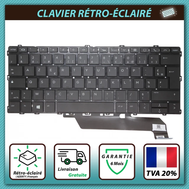 Clavier Original Français AZERTY pour HP ENVY x360 15-u - Rétro Clavier Original Français AZERTY pour HP ENVY x360 15-u - Rétro