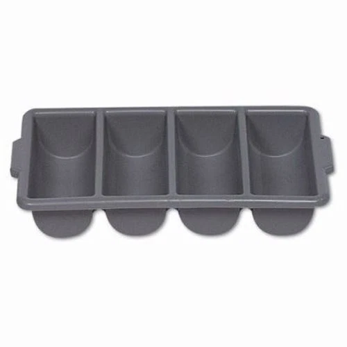 Rubbermaid Commercial Cutlery Bin, Four Compartments, Gray (RCP3362GRA)