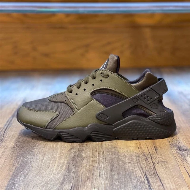 Nike Air Huarache Gr.43 Noir Vert DZ4506 300 Baskets Homme Chaussures de Sport