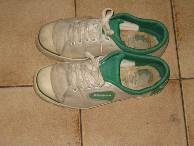 VINTAGE DUNLOP GREEN Flash Trainers Size 5 21.00 PicClick UK