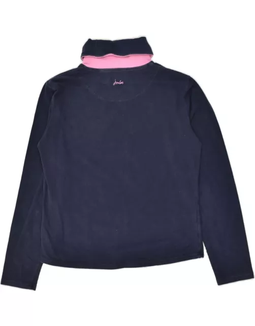 Top Joules ragazza collo arrotolato manica lunga 15-16 anni XL blu navy cotone AI04 2