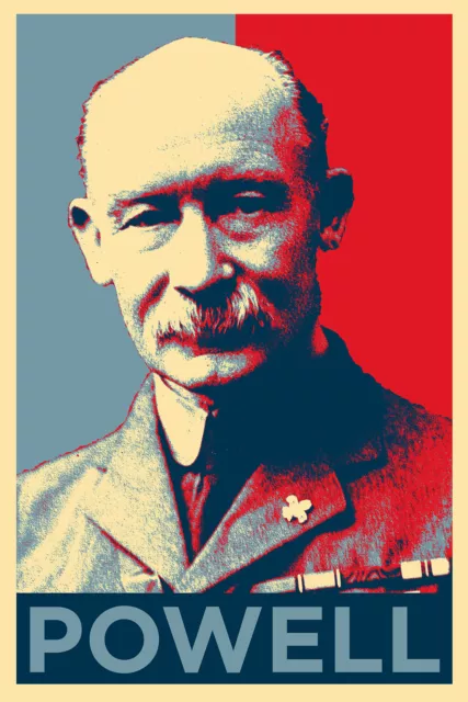 Lord Robert Baden Powell Art Print 'Hope' - Photo Poster Gift - Boy Scouts