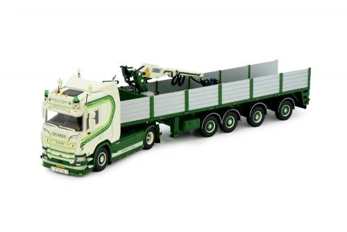 Camion Miniature Tekno 85222 - Scania Next Gen R520 Avec Tonneau Conteneurs, échelle 1:50, Pour E.Nielsen