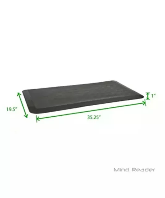 Mind Reader Comfortable Anti Fatigue Mat Perfect for Kitchen Office Black